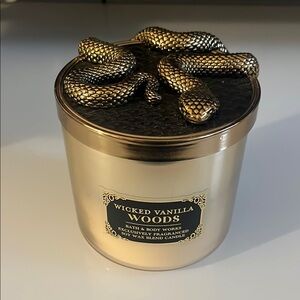 Bath & Body Works Gold Candle with Snake Design